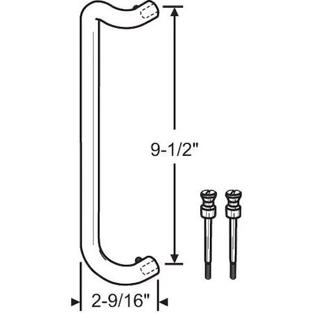 Strybuc Patio Door Handle White 13-531W